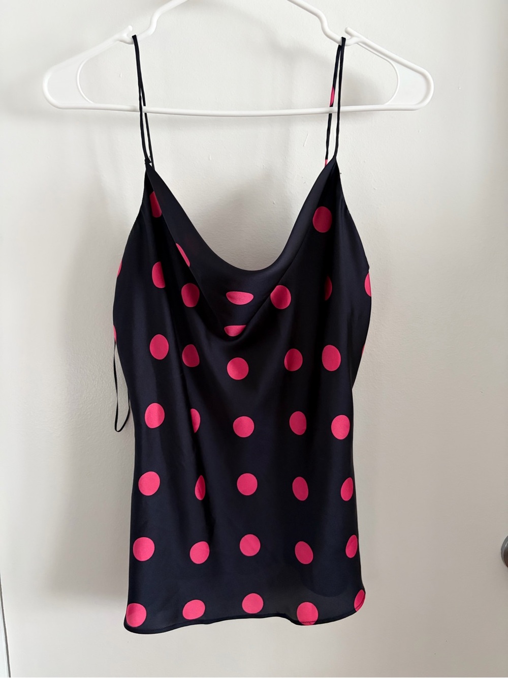 Zara Cami Tank with Hot Pink Polka Dots